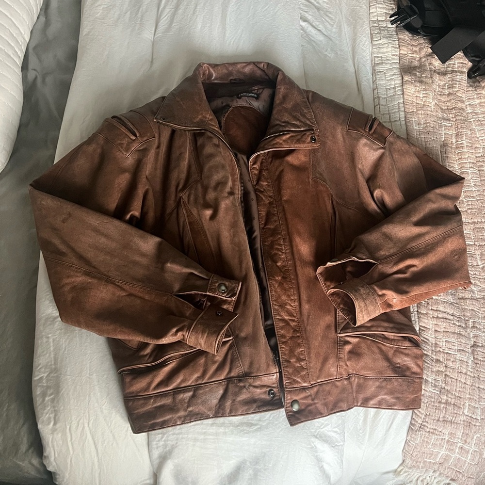 Thinsulate Men's Brown Leather Jacket